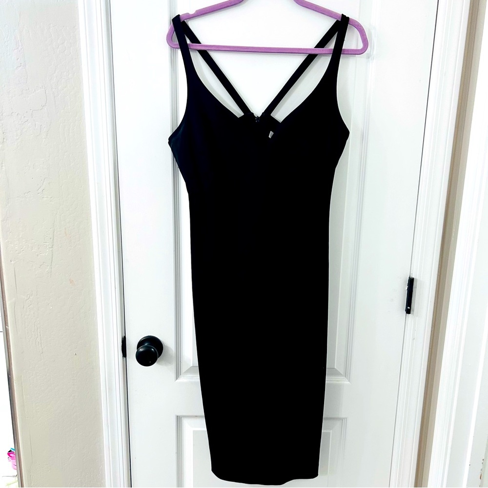 Calvin Klein Women’s Black‎ Body Contouring Dress Size 10 Stretchy Formal Curvy
